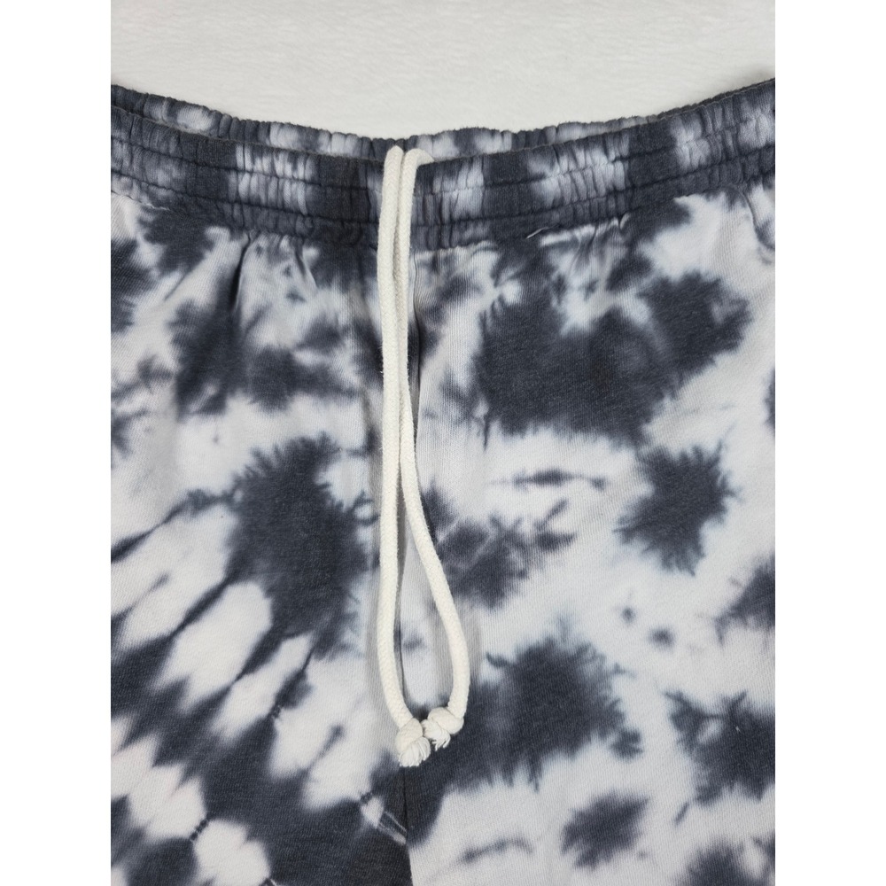 Aeropostale Tie Dye Baggy Fleece Bermuda Sweat Shorts Women's XL Black White - Picture 3 of 8